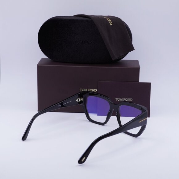 Tom Ford FT5951-B 001 Square Eyeglasses 54mm - Shiny Black/Blue Light block - Picture 9 of 9